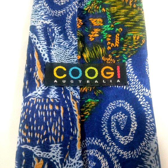 Coogi Australia vintage 80's Abstract impressionism silk tie - Picture 5 of 6